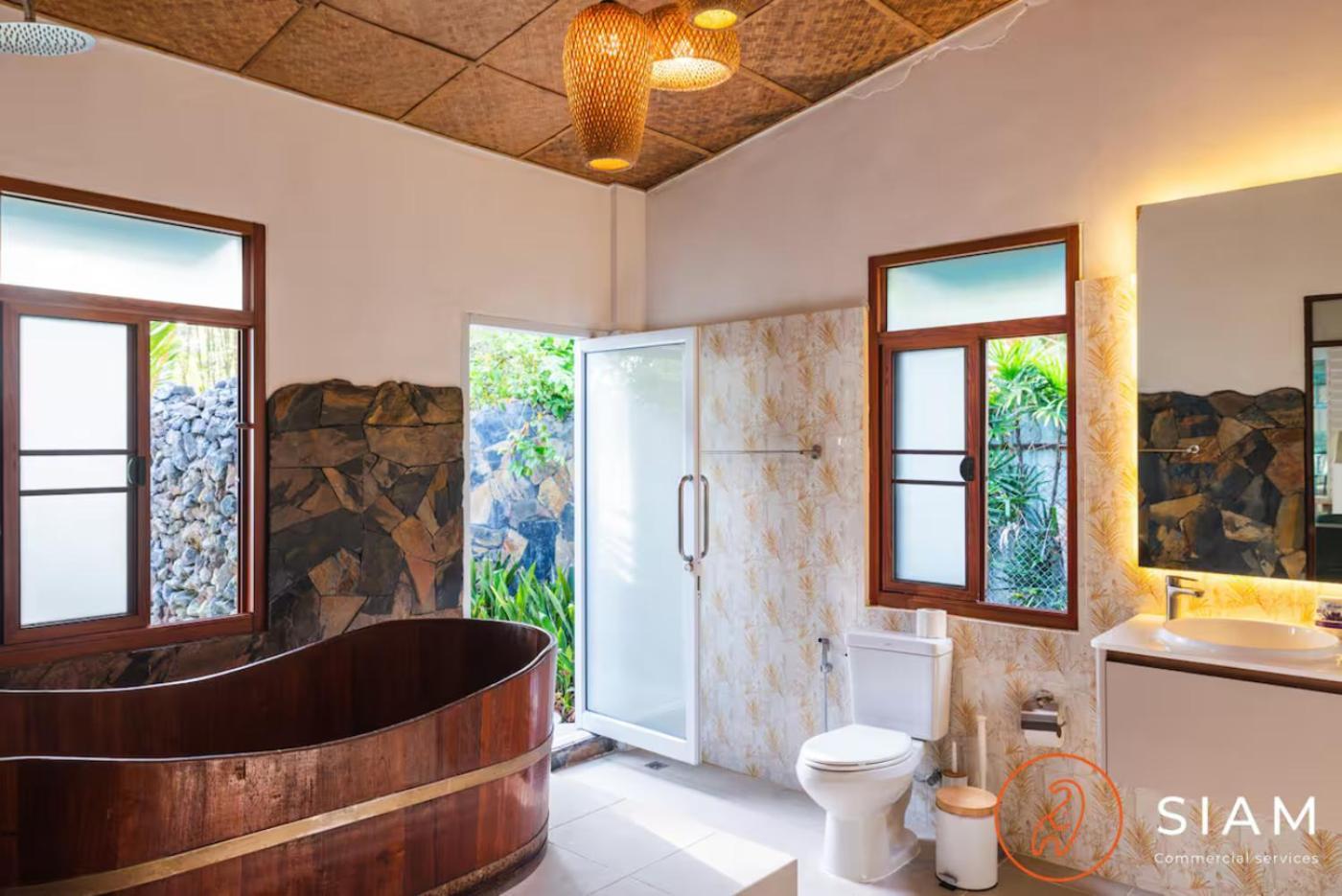 The Wooden Beach House 3Br - Sunset Beach Garden Taling Ngam Beach Exterior foto